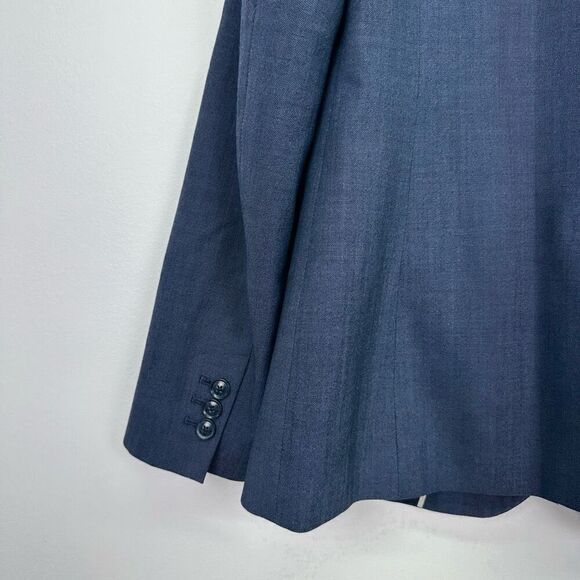 Banana Republic Women’s Wool Blend Navy Long and Lean Single Button Closure Blaz - Picture 9 of 14